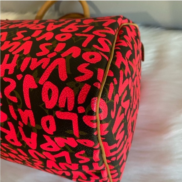 🌻🦄 Louis Vuitton Monogram Satchel Speedy Graffiti 30 🌻🦄 COLLECTOR ITEM 🔥 - Picture 9 of 13